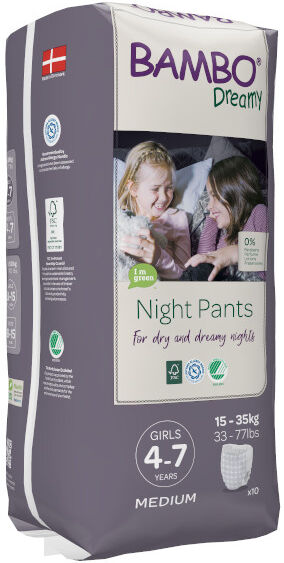 Bambo Nature Dreamy Couche de Nuit 15-35 kg Girl 10 unités