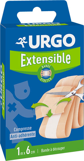 Urgo Extensible Compresse Anti-Adhérente Bande à Découper 6cm x 1m