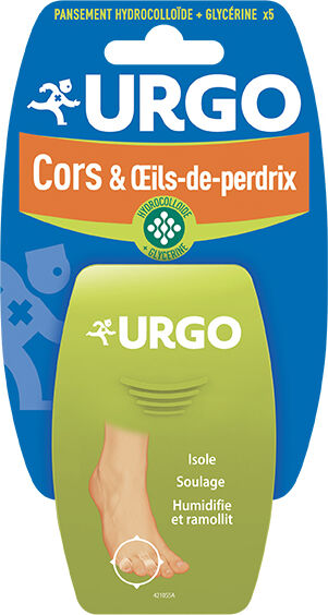 Urgo Cors et Oeils de Perdrix Pansement Hydrocolloïde 5 unités