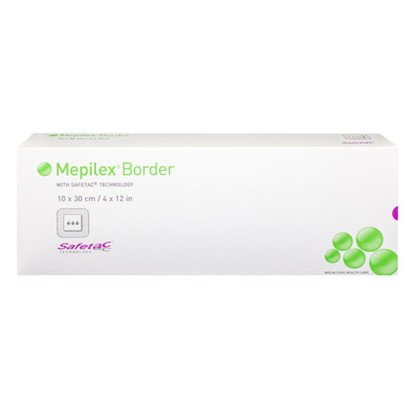 Molnlycke Health Care Mepilex Border Flex Pansement Hydrocellulaire 10x30cm 10 unités