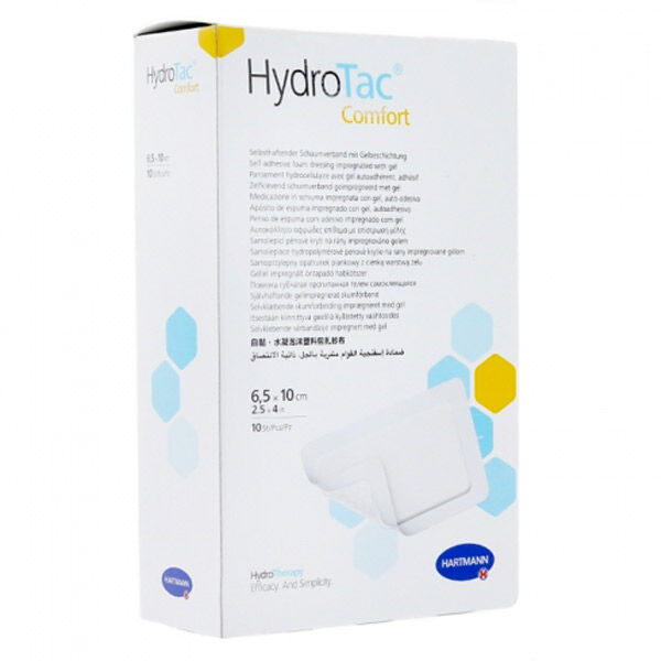 Hartmann Hydrotac Comfort Pansement Hydrocellulaire 4 x 7cm 10 unités