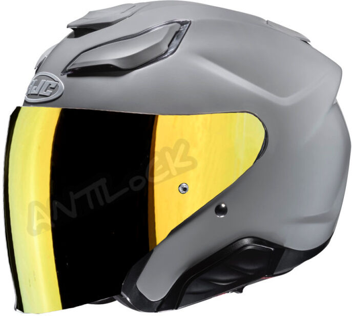 HJC CASQUE JET F31 AVEC VISIÈRE MIROIR OR - XXL - F31 - GRIS NARDO VMO