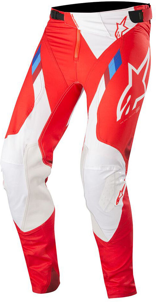 Alpinestars Supertech Pantalon de motocross Blanc Rouge Bleu 36