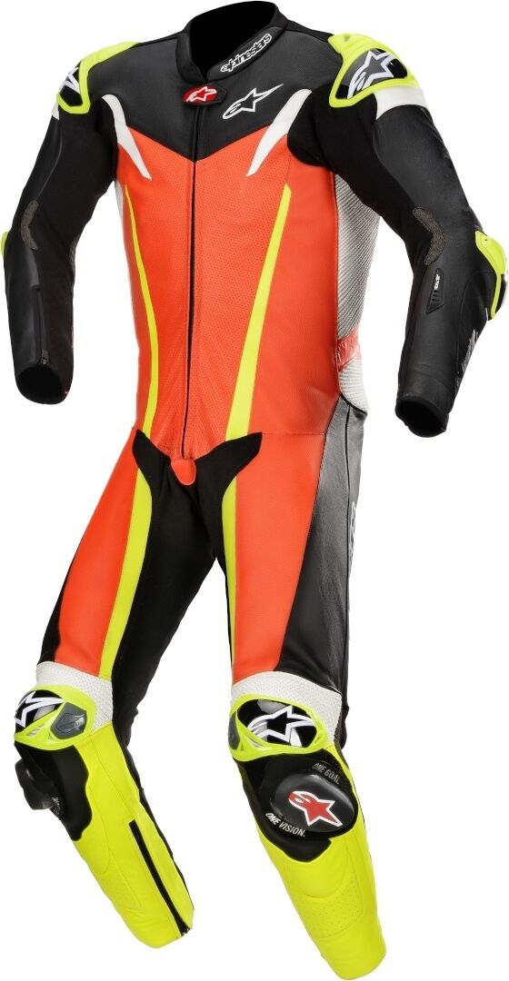 Alpinestars GP Tech v3 Tech-Air Combinaison de cuir perforé moto One Piece Noir Rouge 48