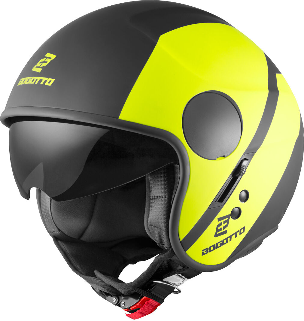 Bogotto V595 Sierra Casque jet Noir Jaune XL