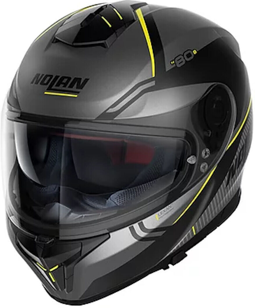 Nolan N80-8 Astute N-Com Helmet Casque Gris Jaune XL