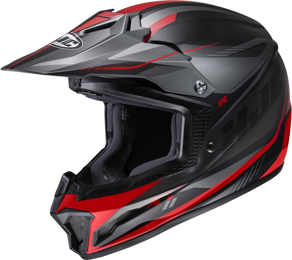 HJC CL-XY II Drift Casque de motocross pour les jeunes Gris Argent M