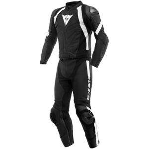 DAINESE Avro 4, 2-piece motor suit, Matt Black-White