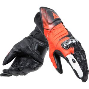 DAINESE Carbon 4 Long, Motorcycle racing gloves, Black-Fluo Red-Withe