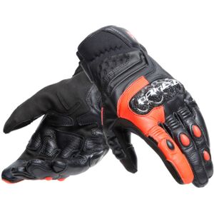 DAINESE Carbon 4 Short, Motorcycle racing gloves, Black-Fluo Red