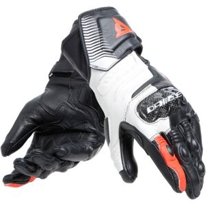 DAINESE Carbon 4 Long Lady, Motorcycle racing gloves, Black-White-Fluo Red