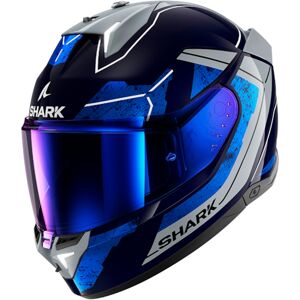 SHARK Skwal i3 Rhad, Full-face helmet, Blue-Chrome-Silver BUS