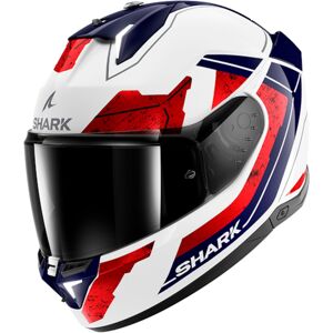 SHARK Skwal i3 Rhad, Full-face helmet, White-Chrome-Red WUR