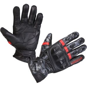 MODEKA Valyant, Motorcycle racing gloves, Black-Red