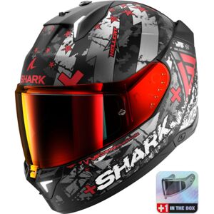 SHARK Skwal i3 Hellcat, Full-face helmet, Matt Black-Chrome-Red KUR