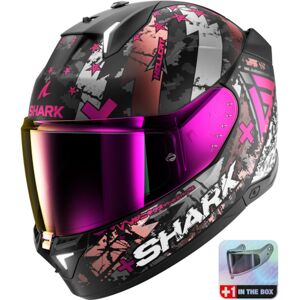 SHARK Skwal i3 Hellcat, Full-face helmet, Lady Matt Black-Chrome-Violet KUV