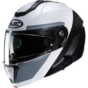 HJC i91 Bina, Flip-up helmet, Matt black White