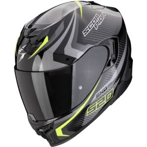 SCORPION EXO-520 Evo Air Terra, Full-face helmet, Black-Silver-Neon yellow