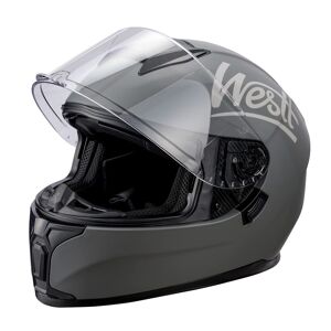 Westt Integralhelm Fullface Helm Motorradhelm Mit Doppelvisier Sonnenblende - Wie Neu Matt Grau L (57-58 cm)
