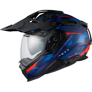 Adventurehelm Nexx X.WED3 Trailmania Blau-Rot Matt 2XL