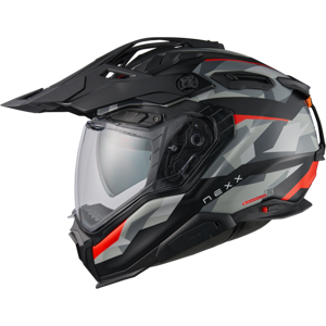 Adventure Helm Nexx X.WED3 Trailmania Grau Rot Matt XL