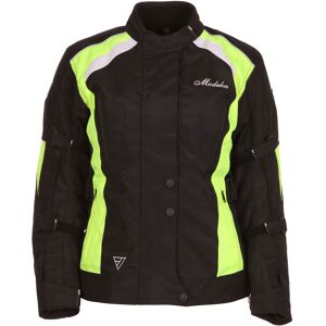 Modeka Janika Damen Motorrad Textiljacke - Schwarz Gelb - 40 - female