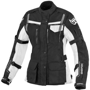 Berik Torino wasserdichte Damen Motorrad Textiljacke - Schwarz Weiss - 40 - female