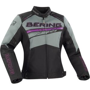 Bering Bario Damen Motorrad Textiljacke - Schwarz Grau Pink - 38 - female