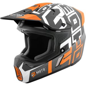 FC-Moto Merkur Flex Motocross Helm - Schwarz Weiss Rot - L - unisex