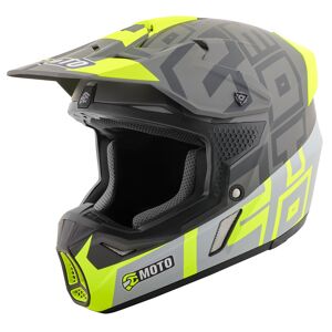 FC-Moto Merkur Flex Motocross Helm - Schwarz Gelb - 2XL - unisex