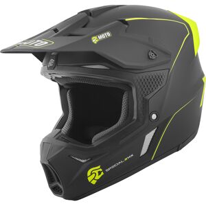 FC-Moto Merkur Straight Motocross Helm - Schwarz Gelb - M - unisex