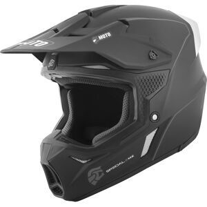 FC-Moto Merkur Straight Motocross Helm - Schwarz Weiss - M - unisex