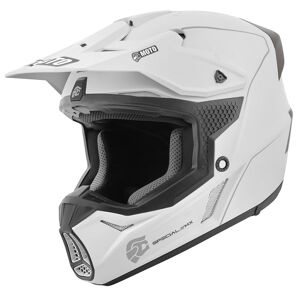 FC-Moto Merkur Straight Motocross Helm - Grau Weiss - XL - unisex
