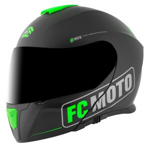 FC-Moto Novo Straight Klapphelm - Schwarz Grün - S - unisex