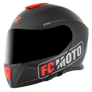 FC-Moto Novo Straight Klapphelm - Schwarz Rot - L - unisex