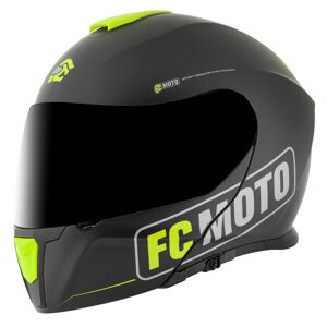 FC-Moto Novo Straight Klapphelm - Schwarz Gelb - L - unisex