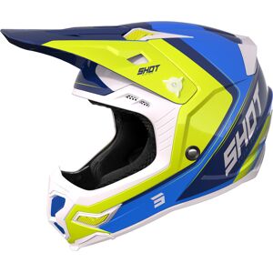 Shot Core Fast Motocross Helm - Blau Gelb - 2XL - unisex