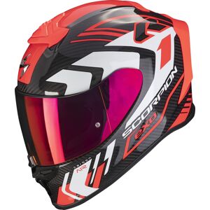 Scorpion EXO-R1 Evo Air Supra Carbon Helm - Schwarz Weiss Rot - M - unisex