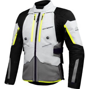 Ixon Vidar Motorrad Textiljacke - Schwarz Grau Gelb - 2XL - unisex