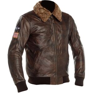 Richa Spitfire Motorrad Lederjacke - Braun - 60 - unisex