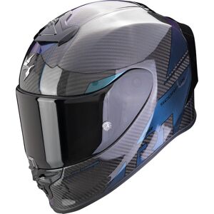 Scorpion EXO-R1 Evo Carbon Air Rally Helm - Schwarz Grün Blau - S - unisex