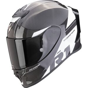 Scorpion EXO-R1 Evo Carbon Air Rally Helm - Schwarz Weiss - S - unisex