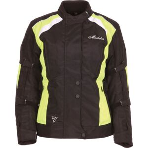 Modeka Janika, Textiljacke Damen Schwarz/Neon-Gelb 40 female