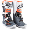 Crossstiefel Alpinestars Tech 7 S Neonorange-Grau-Weiß-Schwarz Kinder 42