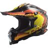 LS2 MX700 Subverter Evo Arched Motocross Helm - Schwarz Rot Gelb - XL - unisex
