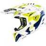 Airoh Aviator 3 Spin, Motocrosshelm Weiß/Neon-Gelb/Blau S male