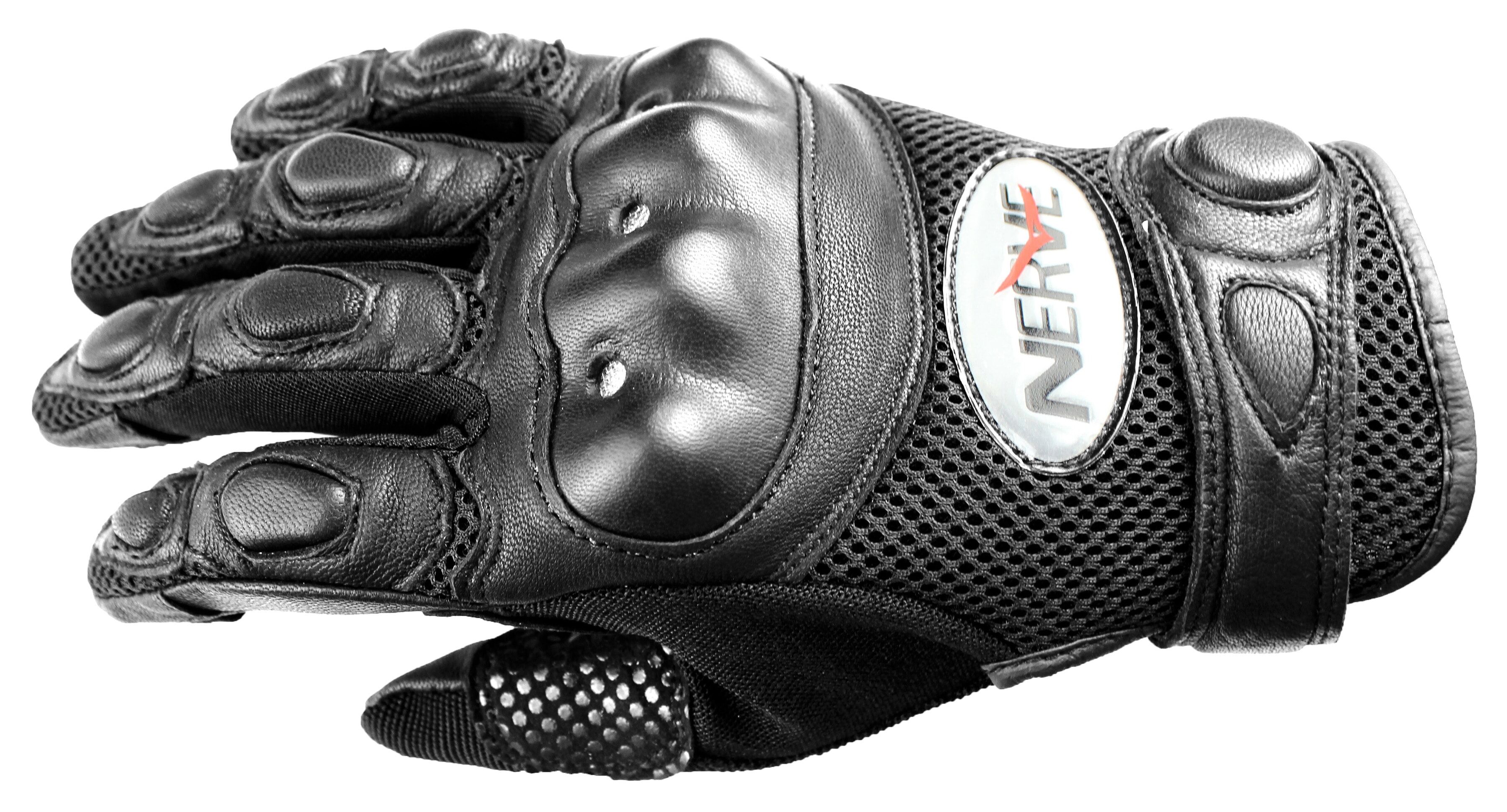 Motorradhandschuhe NERVE "KQ07" Handschuhe Gr. XL, schwarz Motorradhandschuhe