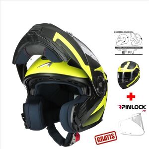 ASTONE Rt-1200 Evo Astar Negro Amarillo  Mate Modular Gafas+pinlock