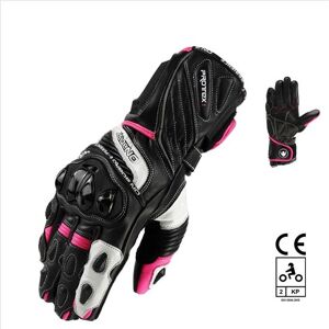 ONBOARD Guante Mujer  Wrx1 Piel Rosa Fluor Homologado Kp2 Sport Racing