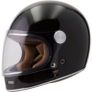 BYCITY Roadster Ii Negro Shiny Fibra Casco Cafe Racer